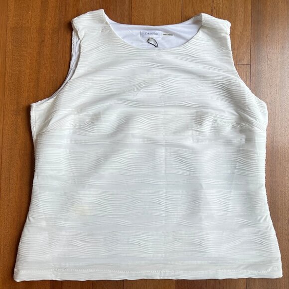 Calvin Klein Tops - Calvin Klein Women's Textured Sleeveless Popover Blouse, Size 1X